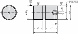 CENTERING PIN FOR CENTRAL HOLED=25