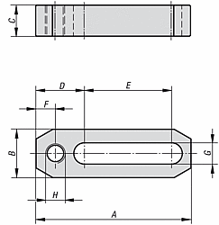 [-de-] VERSCHIEBBARES SPANNEISEN A=63, H=M8,