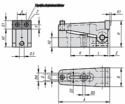 NARROW EDGE CLAMP D1=M6