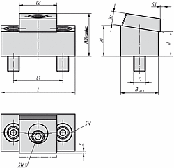 SLIDING EDGE CLAMP D=M8