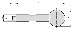 SCREW-IN HANDLE, A=59, M5