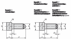 BALL PRESSURE SCREW FORM AWITH HEAD, D1=M6, L1=20,8