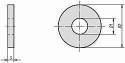 WASHER DIN 6340, HARDENEDSTAMPED STEEL, D1=6,4