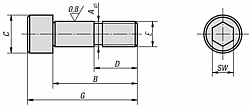 LOCATING BOLT FORM A  M12X45    BR