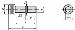 LOCATING BOLT FORM B  M12X45    BR