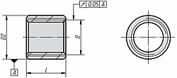 THREADED BUSHM 8 / M12 X 1,75