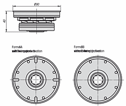 [-de-] ZERO LOCK KOMPAKT - EINBAUSPANNER AUSSEND. 90MM , MIT FIXIERNUTEN